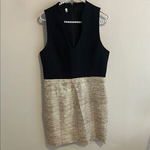 4.Collective Tweed Black/Gold Racerback Dress. Size 12